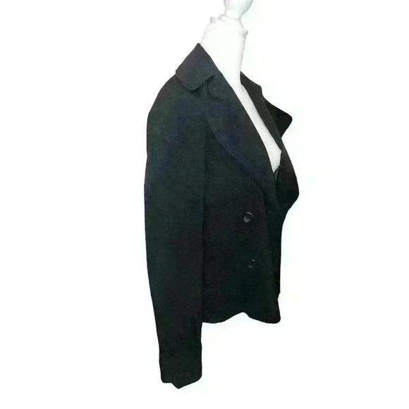 Theory Black One Button Virgin Wool Blend Career Blazer women's size Small - Picture 3 of 9